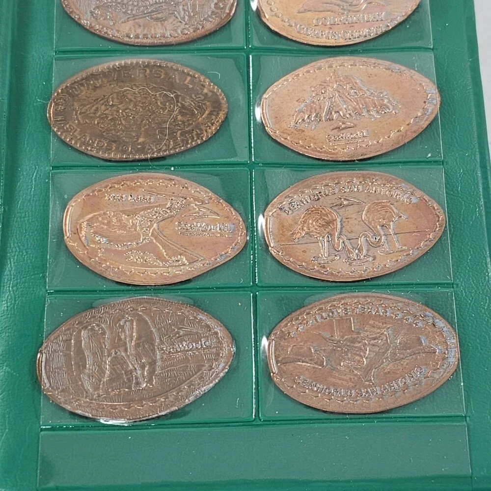 Pressed Pennies Collecting Book San Antinio Zoo Sea World Universal Studios